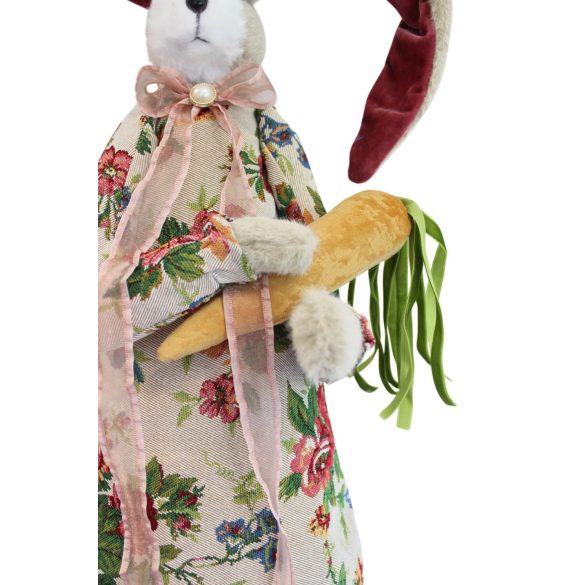 Dekoratív nyuszilány sárgarépával 107cm