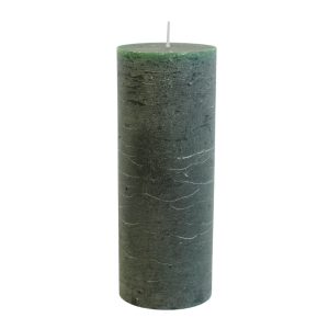Sviečka rustic 7*18 cm zelená