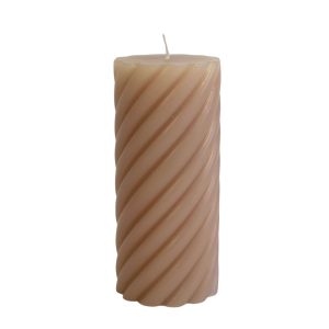 Sviečka točená 7*15 cm krémová