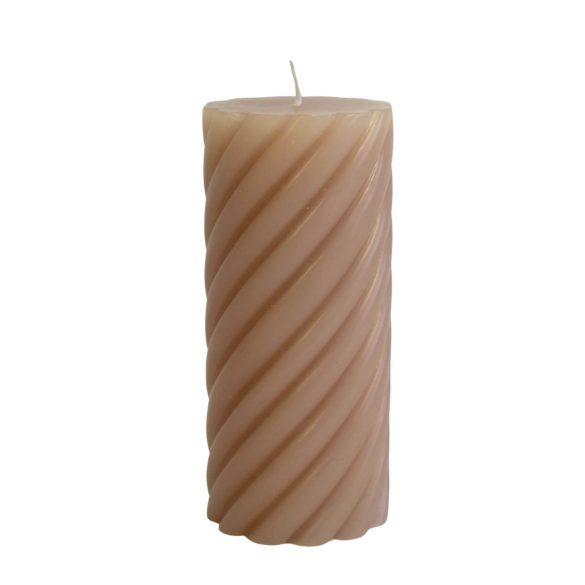 Sviečka točená 7*15 cm krémová