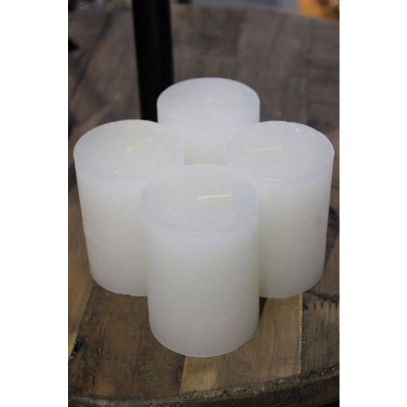 Fehér adventi gyertyák 4db 8cm