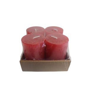 Piros adventi gyertyák 4db 8cm