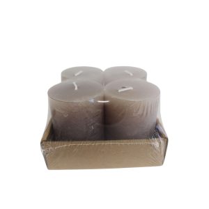 Halványbarna adventi gyertyák 4db 8cm