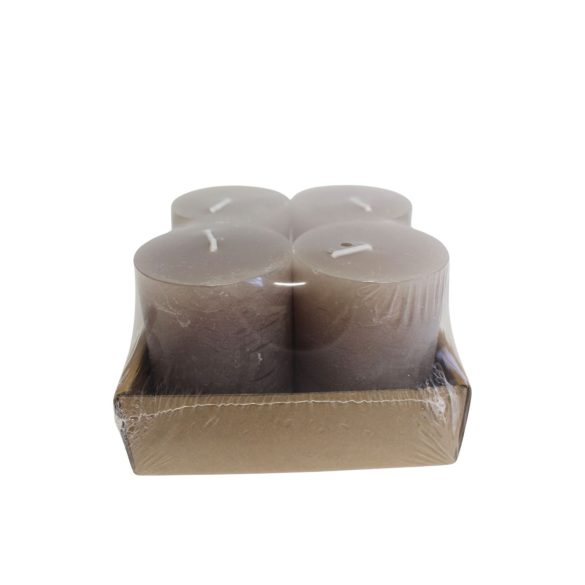 Halványbarna adventi gyertyák 4db 8cm