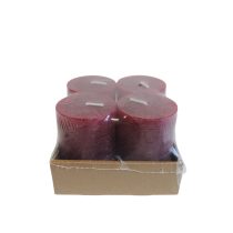 Sötétvörös adventi gyertyák 4db 8cm