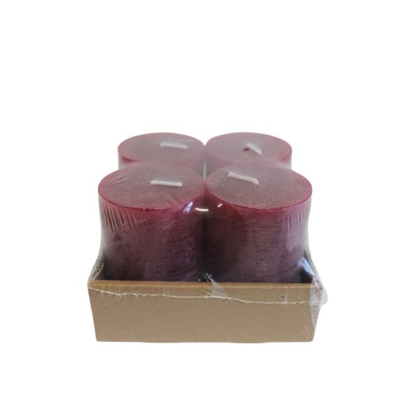 Sötétvörös adventi gyertyák 4db 8cm