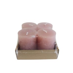 Rózsaszín adventi gyertyák 4db 8cm