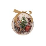 Karácsonyi gömbök rénszarvassal 7cm 14db