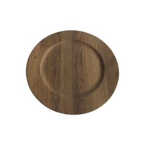 Sötétbarna dekor tálca fa utánzattal 33cm
