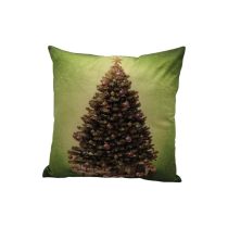 Zöld bársony díszpárna Karácsonyfa 45cm