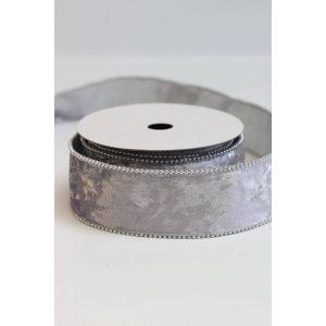 Ezüst bársony szalag 6cm 10m
