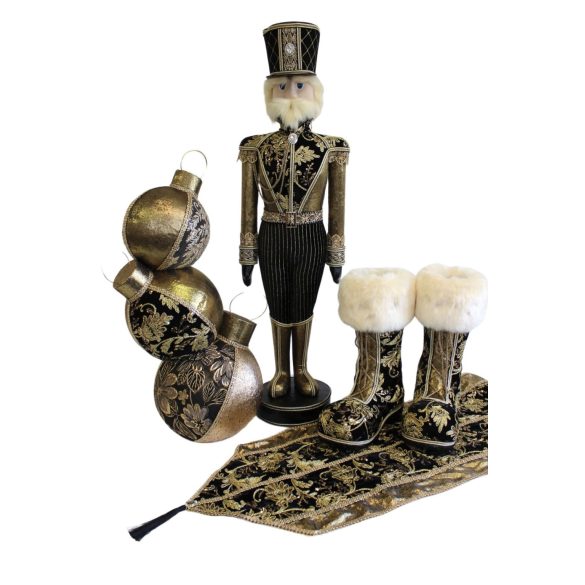 Luxus fekete-arany Diótörő 105cm