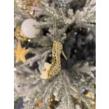 Arany karácsonyfadísz magassarkú 8cm