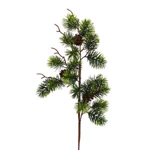 Zöld tűlevelű ág tobozokkal 65cm
