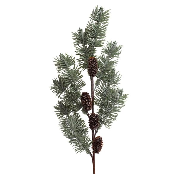 Zöld tűlevelű ág tobozokkal 62cm
