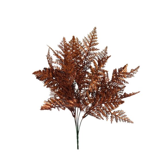 Réz színű mű páfrány 43cm