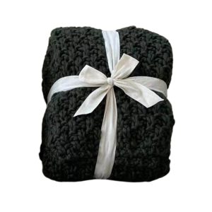 Zöld kötött takaró 170cm