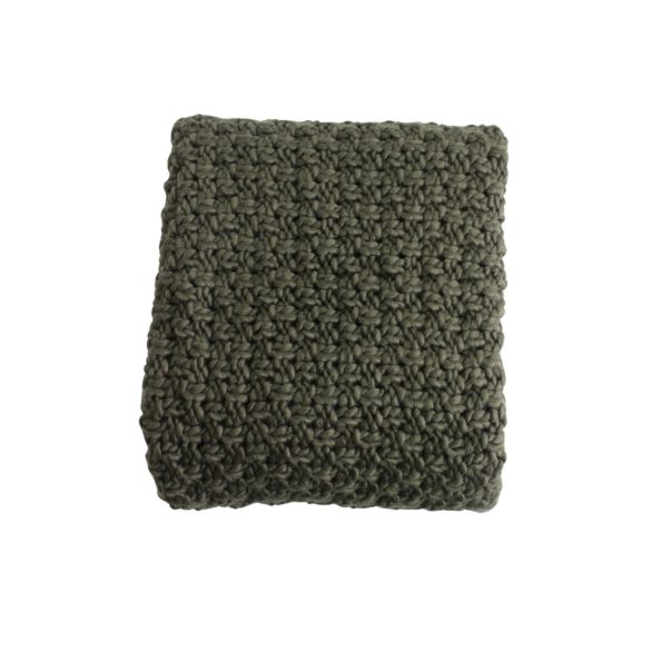 Zöld kötött takaró 170cm