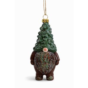 Natur karácsonyfadísz manó 12cm