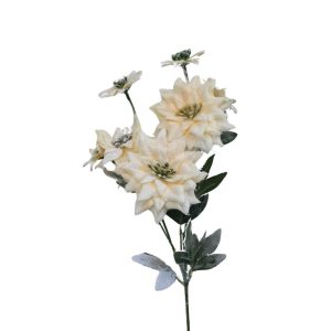 Havas krém színű karácsonyi rózsa száron 70cm