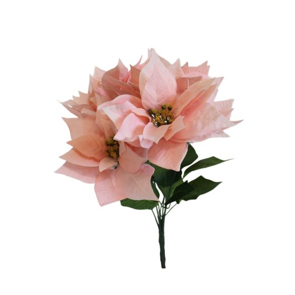 Rózsaszín csokor karácsonyi mikulásvirág 30 cm