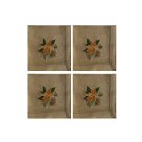 Barna konyhai törölköző Mikulásvirág 4db