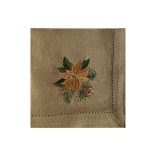 Barna konyhai törölköző Mikulásvirág 4db