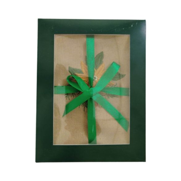 Barna konyhai törölköző Mikulásvirág 4db