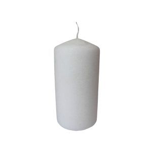 Fehér jeges gyertya 14cm