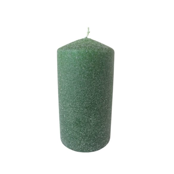 Zöld jeges gyertya 14cm