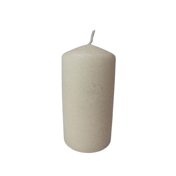 Krémszínű jeges gyertya 14cm