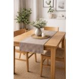 Krém színű bársony asztali futó 150cm