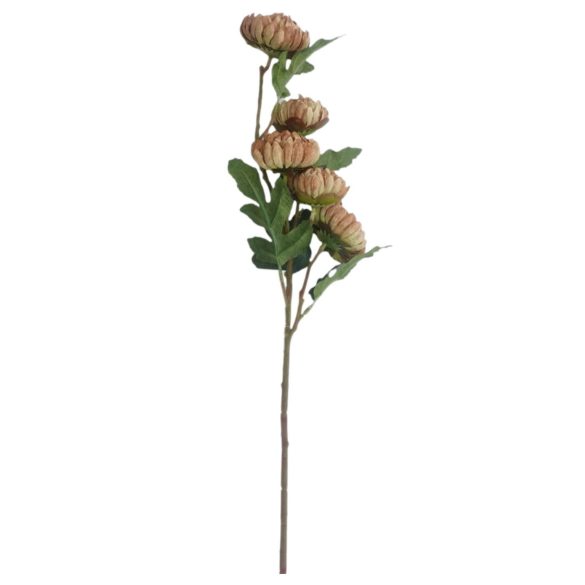 Halványbarna mű krizantém 49cm