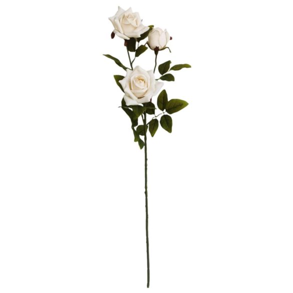 Fehér mű rózsa többvirágú 86cm