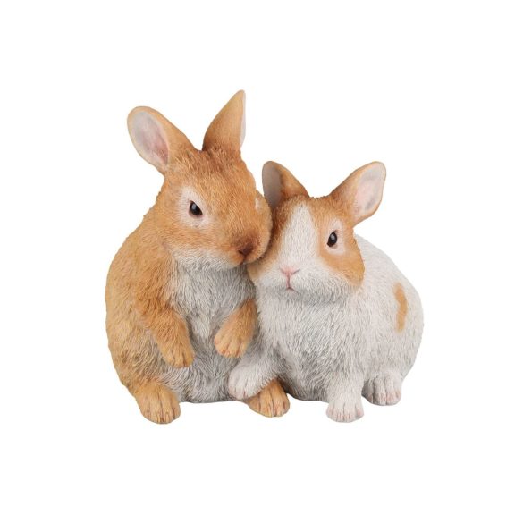 Barna-fehér húsvéti nyúl pár 20cm