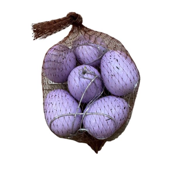 Lila húsvéti tojások 6db 5cm