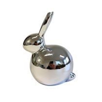 Ezüst porcelán nyúl 11cm