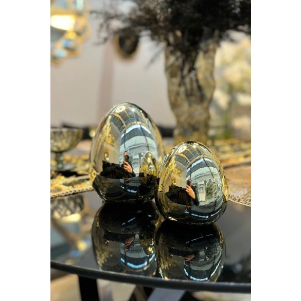 Arany porcelán tojás 16cm