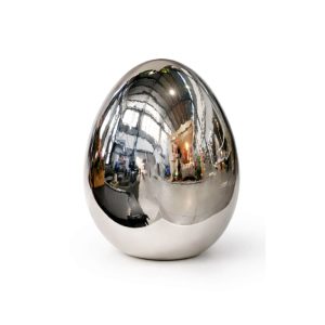 Ezüst porcelán tojás 16cm