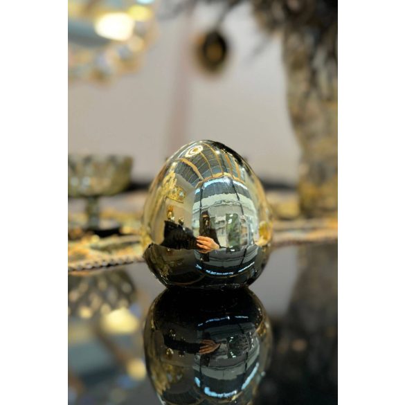 Arany porcelán tojás 10cm