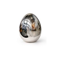 Ezüst porcelán tojás 10cm