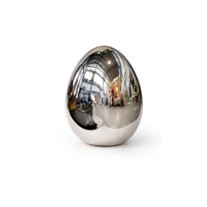 Ezüst porcelán tojás 10cm