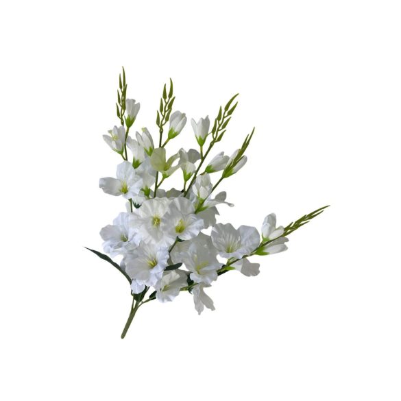 Fehér mű kardvirág csokor 67cm