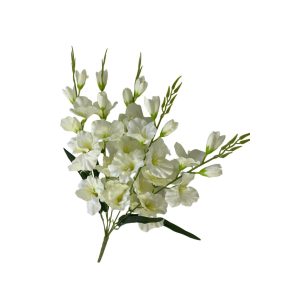 Krémszínű mű kardvirág csokor 67cm