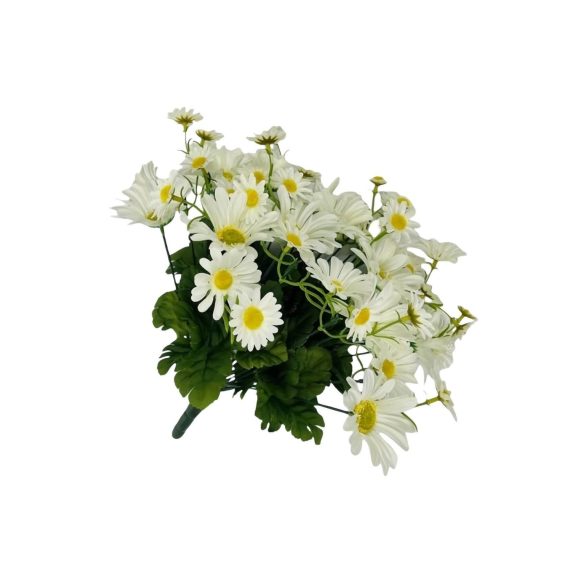 Krémszínű mű százszorszép csokor 40cm