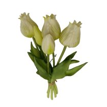 Fehér mű tulipán csokor 25cm