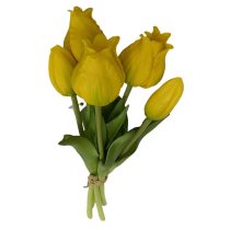 Sárga mű tulipán csokor 25cm