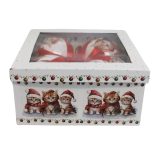 Karácsonyi gömbök cicákkal 10cm 4db