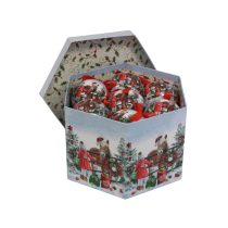 Karácsonyi gömbök lóval 7cm 14db