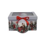 Karácsonyi gömbök lóval 10cm 4db